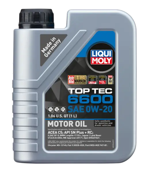 LIQUI MOLY 1L Top Tec 6600 Motor Oil SAE 0W20 thumbnail 2