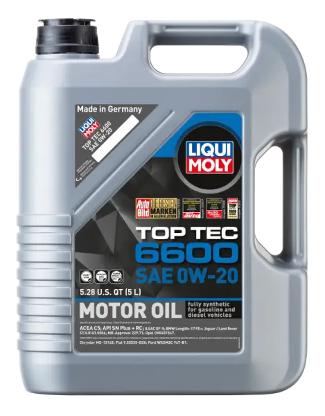 LIQUI MOLY 5L Top Tec 6600 Motor Oil SAE 0W20 thumbnail 2
