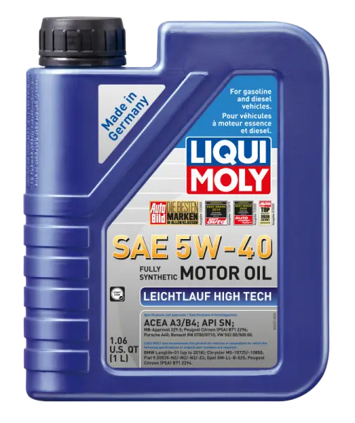 LIQUI MOLY 1L Leichtlauf (Low Friction) High Tech Motor Oil SAE 5W40 thumbnail 2