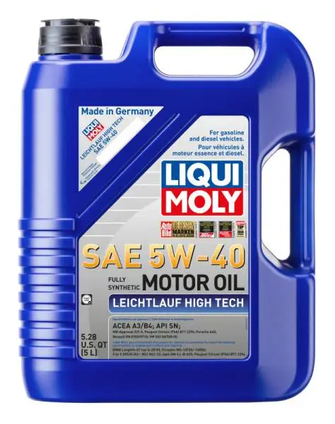 LIQUI MOLY 5L Leichtlauf (Low Friction) High Tech Motor Oil SAE 5W40 thumbnail 2