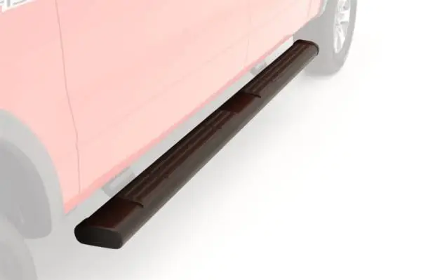 Lund 07-17 Chevy Silverado 1500 Ext. Cab 6in. Oval Straight Black Nerf Bars - Black image 3