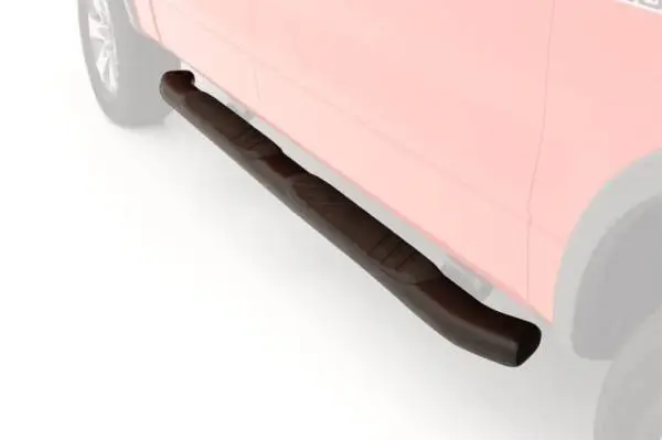 Lund 07-17 Chevy Silverado 1500 Ext. Cab (Excl. 11-17 Diesel Model) 5in. Oval Bent Nerf Bars - Black image 4
