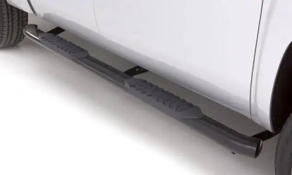 Lund 03-09 Dodge Ram 2500 Quad Cab 4in. Oval Curved Steel Nerf Bars - Black thumbnail 6