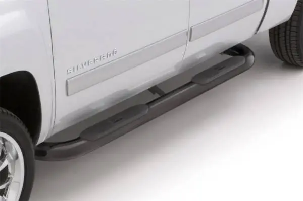 Lund 2019 Chevy Silverado 1500 Double Cab 4In Oval Bent Steel Nerf Bars - Black thumbnail 2