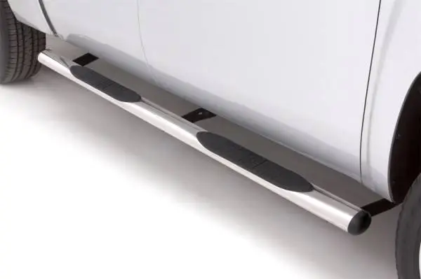 Lund 07-17 Chevy Silverado 1500 Crew Cab 4in. Oval Straight SS Nerf Bars - Polished thumbnail 3