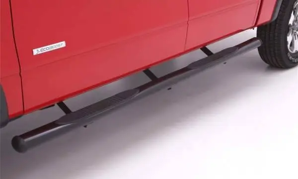 Lund 2019 Chevy Silverado 1500 Crew Cab (Rocker Panel) 4in. Oval Straight Steel Nerf Bars - Black thumbnail 3