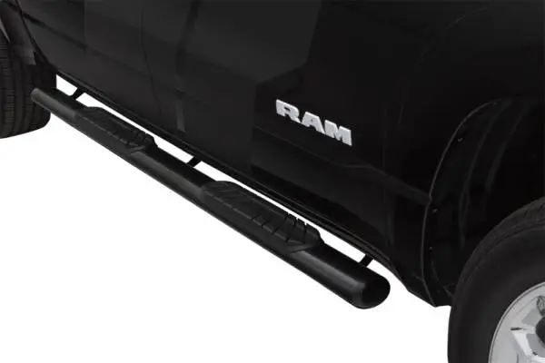 Lund 10-17 Dodge Ram 2500 Crew Cab 4in. Oval Straight Steel Nerf Bars - Black image 3