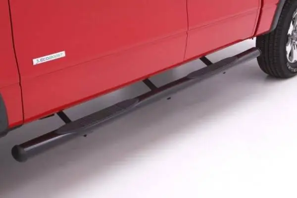 Lund 15-18 Ford F-150 SuperCrew 4in. Oval Straight Steel Nerf Bars - Black image 3