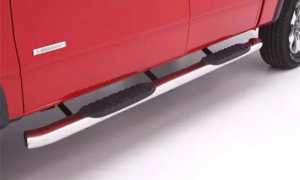 Lund 99-17 Chevy Silverado 1500 Std. Cab (Body Mount) 5in. Curved Oval SS Nerf Bars - Polished thumbnail 3