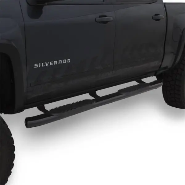 Lund 2019 Chevrolet Silverado 1500 Crew Cab 5in Oval Curved Steel Nerf Bars - Black thumbnail 3
