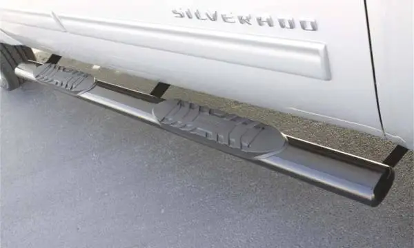 Lund 2019 Chevrolet Silverado 1500 Crew Cab 5in Oval Straight SS Nerf Bars - Polished thumbnail 4