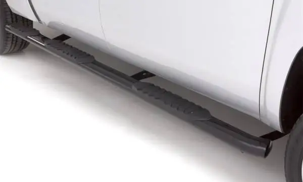 Lund 01-14 Chevy Silverado 2500 Crew Cab (6.5ft. Bed) 5in. Oval WTW Steel Nerf Bars - Black thumbnail 4