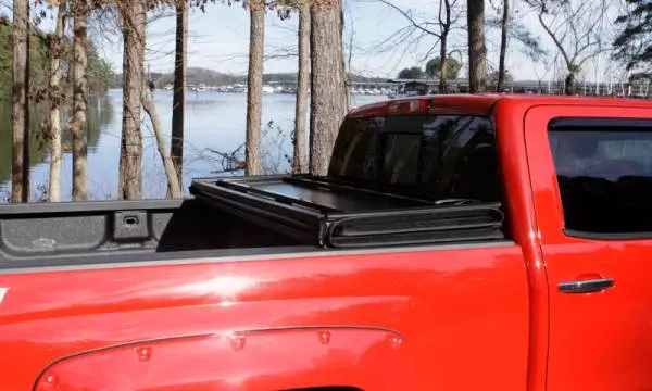 Lund 88-99 Chevy C1500 Fleetside (8ft. Bed) Hard Fold Tonneau Cover - Black thumbnail 8