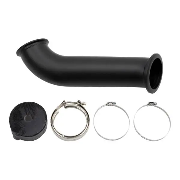Wehrli 04.5-07 Dodge Ram Cummins 4in Down Pipe - w/High Mount S400 Turbo & 2nd Gen Manifold image 2