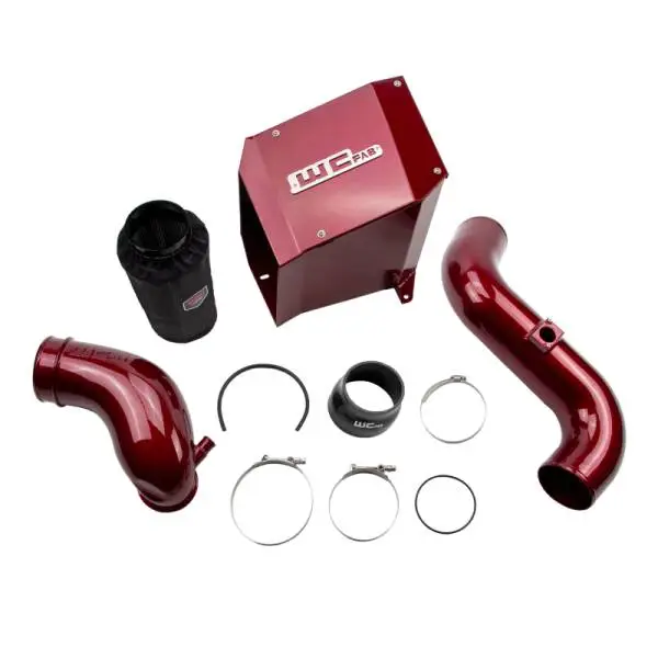 Wehrli 2004.5-2005 LLY Duramax 4in Intake Kit with Air Box Stage 2 - Red image 2
