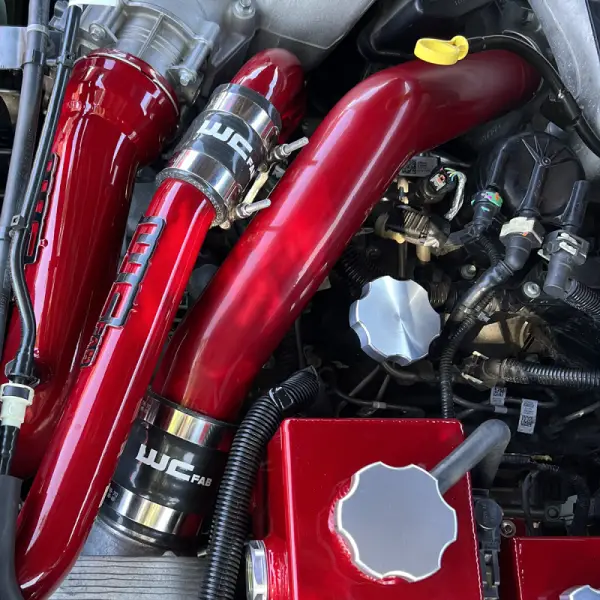 Wehrli 15-24 Ford 6.7L Power Stroke 3in Hot Side Intercooler Pipe - Sparkle Bomber Orange thumbnail 5
