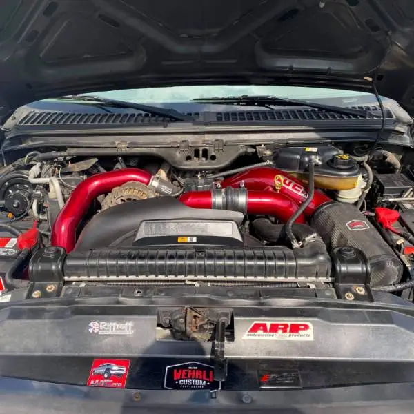 Wehrli 03-07 Ford 6.0L Powerstroke 4in Intake Kit - Gloss White thumbnail 5