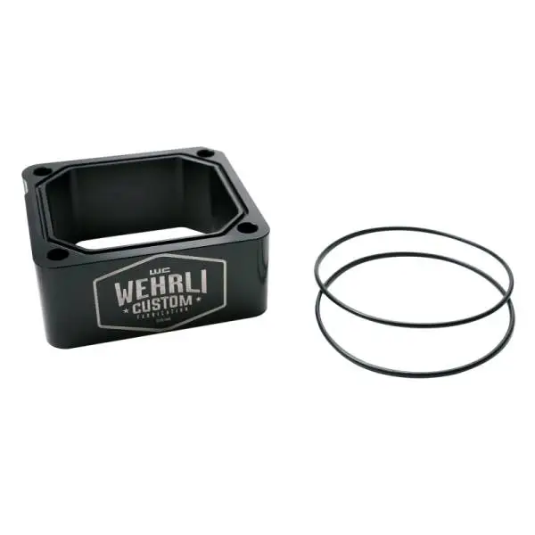 Wehrli 98.5-07 Dodge 5.9L Cummins Billet Intake Spacer Kit - Black Anodized & Engraved Finish thumbnail 2