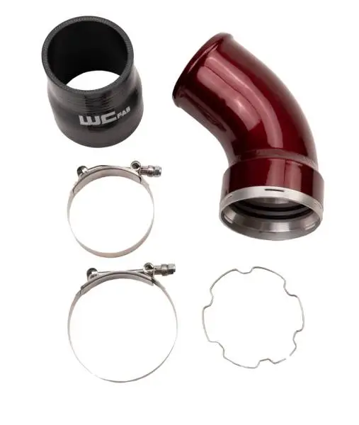 Wehrli 06-10 GM LBZ/LMM Duramax Passenger Side Intercooler Outlet Elbow Kit - Gloss White thumbnail 2