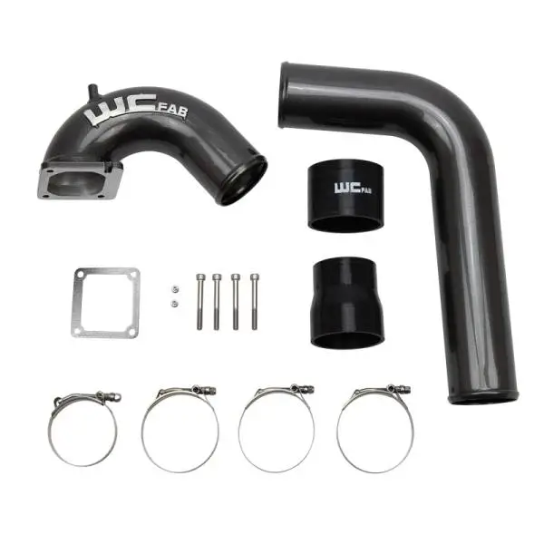 Wehrli 03-07 Cummins 5.9L D/S 3.5in. Intake Horn IC Pipe - Gun Metal thumbnail 2