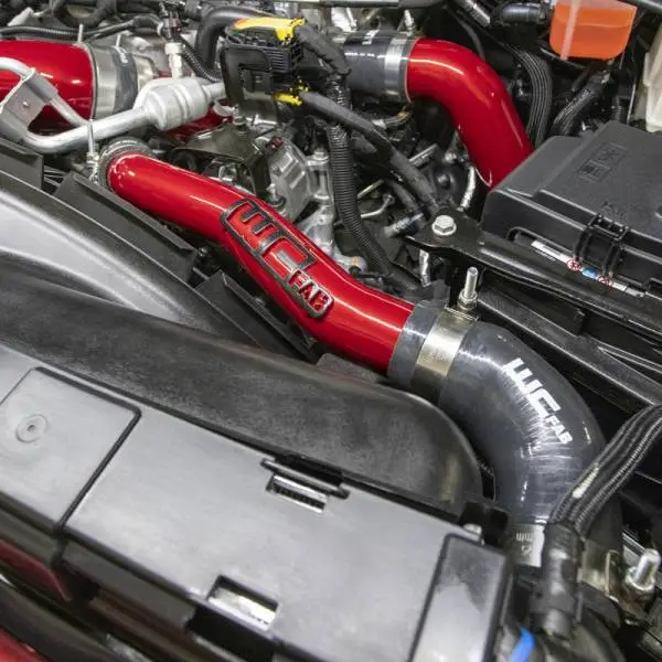 Wehrli 2020-2024 Chevrolet 6.6L L5P Duramax Upper Coolant Pipe - Candy Red image 5