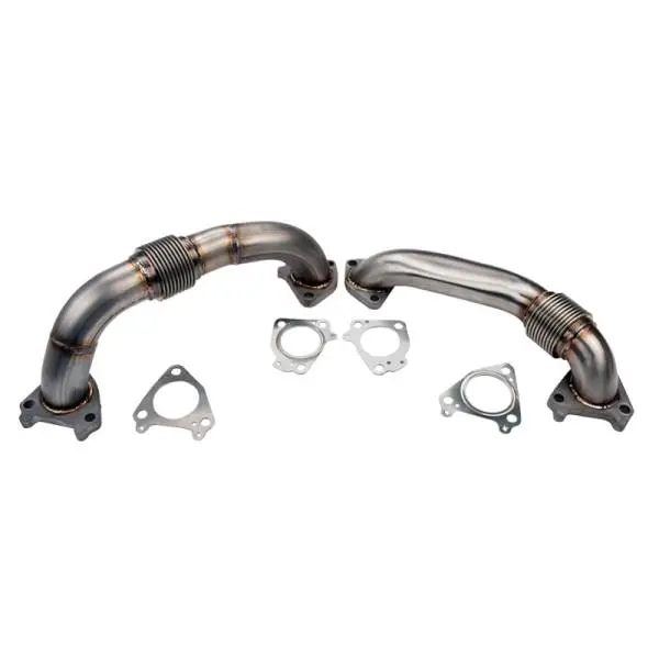 Wehrli 01-04 Chevrolet 6.6L Duramax LB7 2in Stainless Up Pipe Kit w/Gaskets - Single Turbo thumbnail 2