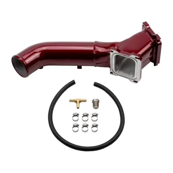 Wehrli 01-04 Chevrolet Duramax LB7 S300/S400 Single Turbo 3in Y-Bridge Kit - Gloss Black image 2