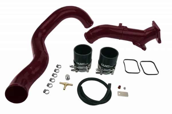 Wehrli 01-04 Chevrolet 6.6L LB7 Duramax 3in Y-Bridge Kit - Sparkle Bomber Orange thumbnail 2
