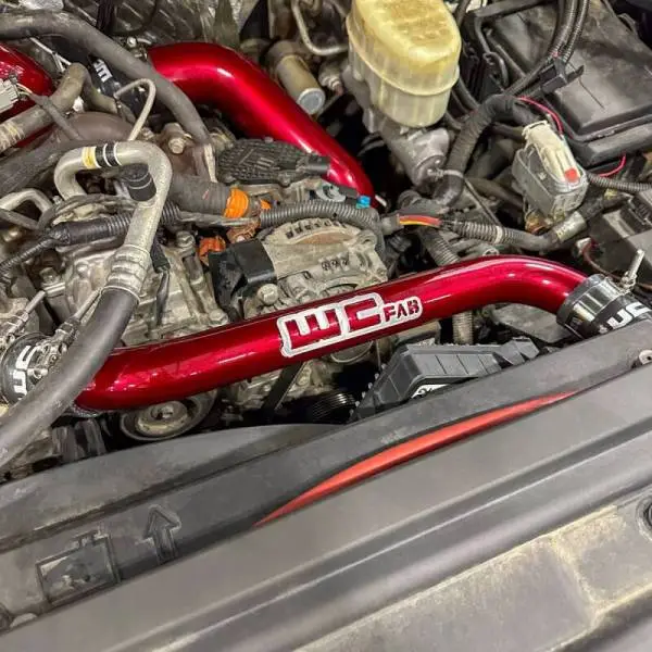 Wehrli 11-16 Chevrolet 6.6L LML Duramax Upper Coolant Pipe - Semi-Gloss Black thumbnail 5