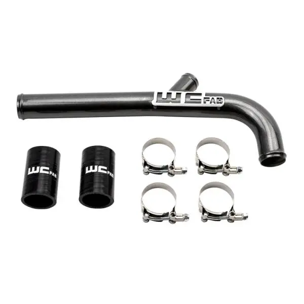 Wehrli 13-15 6.7L Cummins Upper Coolant Pipe Dual Radiator - Brizzle Blue image 2