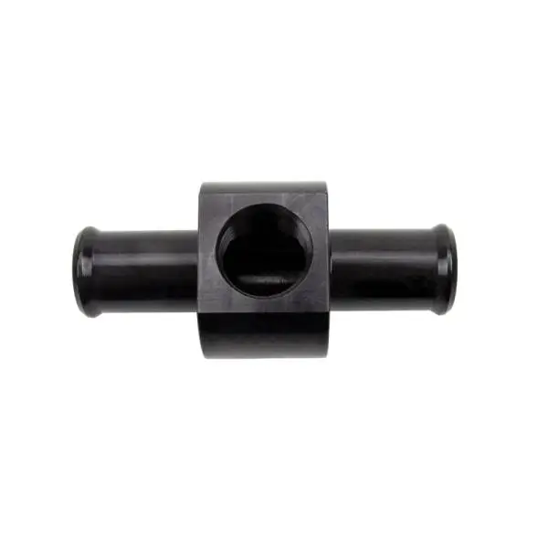 Wehrli 3/4in Hose Barb Straight w/ 1/2in NPT Port Billet Aluminum Adapter Fitting - Black Anodized image 2