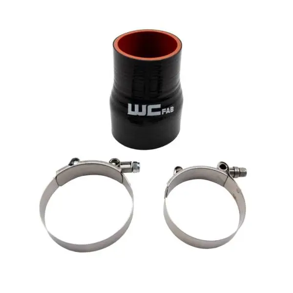 Wehrli 2.375in x 3in ID Straight Reducer 4.5in Long Silicone Boot and Clamp Kit image 2