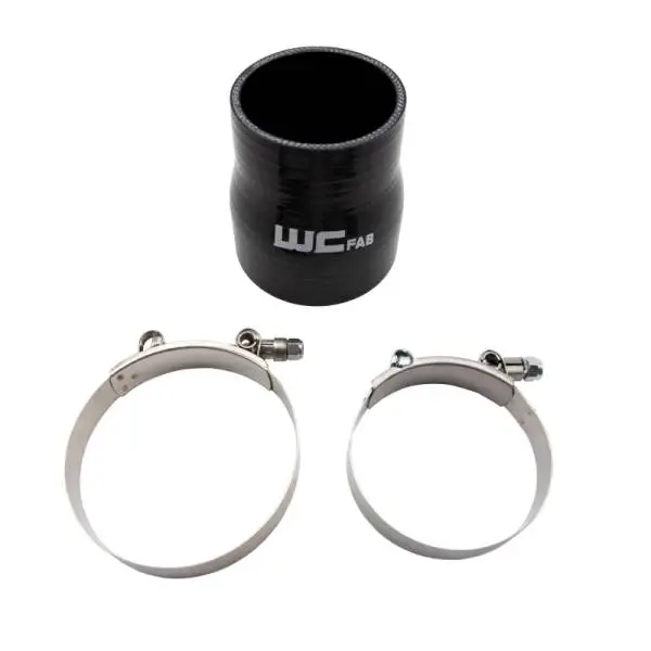Wehrli 3in x 3.5in ID Straight Reducer x 4in Long Silicone Boot & Clamp Kit image 2