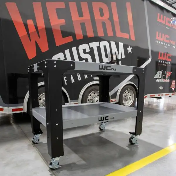Wehrli Modular Steel Work Bench Top/Shelf Kit, 32in. x 48in. x .120in. Thick, BOTH Grey image 2