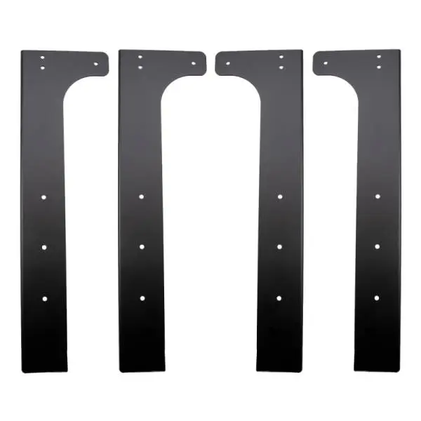Wehrli Modular Steel Work Bench Leg Kit 40in Tall x .120in Thick - Flat Black image 2