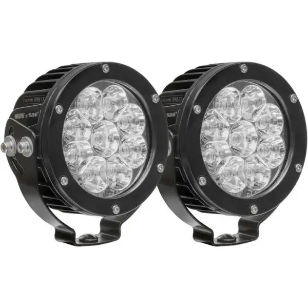 Westin Axis LED Auxiliary Light 4.75 inch Round Flood w/3W Osram (Set of 2) - Black