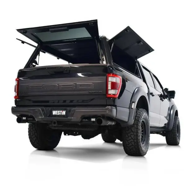 Westin EXP Truck Cap COMPLETE KIT A + BS (21-25 Ford F-150/Lightning/Raptor CC 5.5ft. Bed) - Black image 4