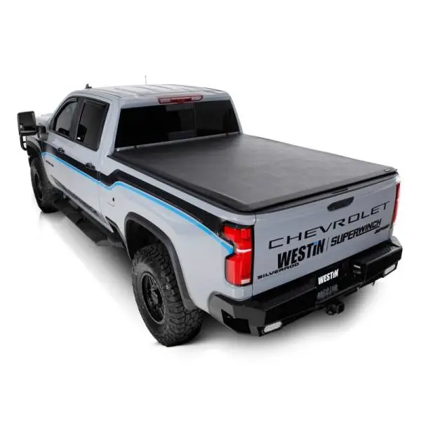 Westin 2024 Chevrolet Silverado 2500HD Soft Roll Tonneau Cover - Black image 14