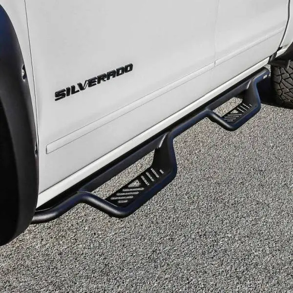 Westin 14-18 Chevrolet Silverado/GMC Sierra Crew Cab Outlaw Nerf Step Bars (Excl. Diesel) -Text. Blk image 4