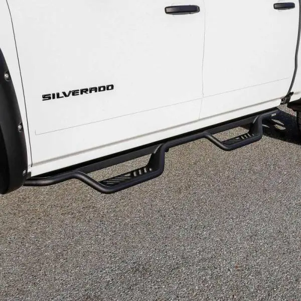 Westin 14-18 Chevrolet Silverado/GMC Sierra Crew Cab Outlaw Nerf Step Bars (Excl. Diesel) -Text. Blk image 5