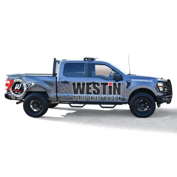 Westin 15-22 Ford F-150 SuperCrew / 17-22 F-250/350 Crew Cab Outlaw Nerf Step Bars - Textured Black image 5