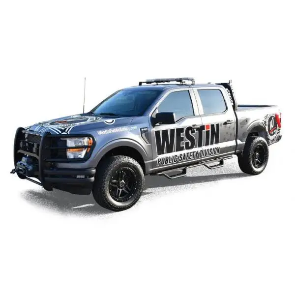 Westin 15-22 Ford F-150 SuperCrew / 17-22 F-250/350 Crew Cab Outlaw Nerf Step Bars - Textured Black image 6