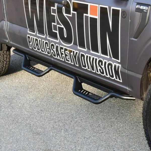 Westin 15-22 Ford F-150 SuperCrew / 17-22 F-250/350 Crew Cab Outlaw Nerf Step Bars - Textured Black image 7