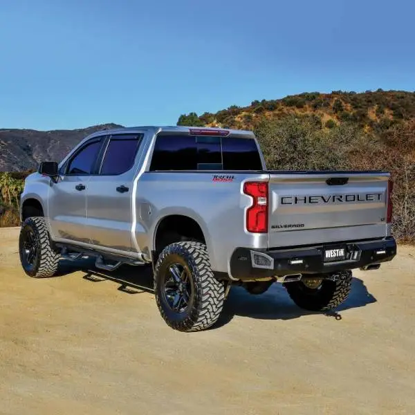Westin 19-22 Chevrolet Silverado / GMC Sierra Crew Cab Outlaw Nerf Step Bars - Textured Black thumbnail 6