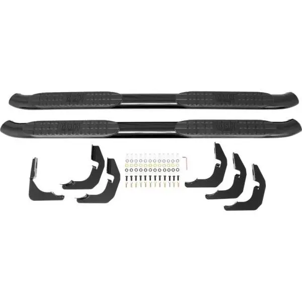Westin 2014-2018 Chevrolet/GMC Silverado Sierra 1500 Dbl Cab PRO TRAXX 4 Oval Nerf Step Bars - Black image 7