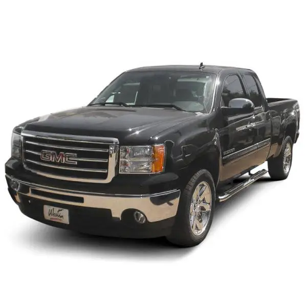 Westin 2014-2018 Chevrolet/GMC Silverado Sierra 1500 Dbl Cab PRO TRAXX 5 Oval Nerf Step Bars - SS image 3