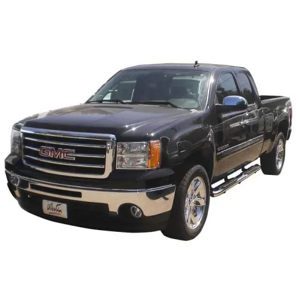 Westin 2014-2018 Chevrolet/GMC Silverado Sierra 1500 Dbl Cab PRO TRAXX 5 Oval Nerf Step Bars - SS image 4