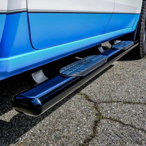 Westin 19-21 Chevrolet Silverado Crew Cab PRO TRAXX 6 Oval Nerf Step Bars - Black thumbnail 6