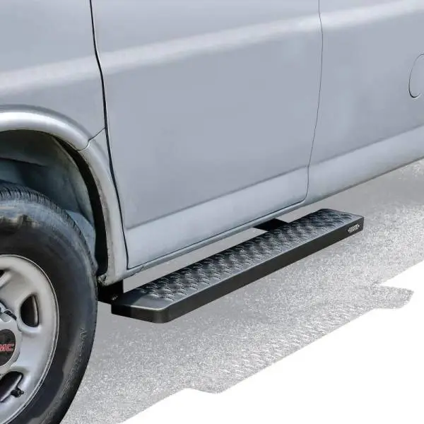 Westin Ford Transit Van 150/250/350 (46in Driver & 97in. Pass) Grate Steps Running Boards - Tex. Blk thumbnail 5