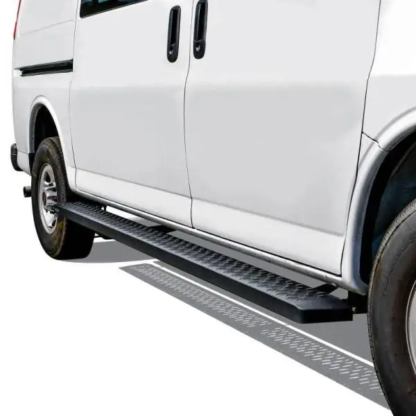 Westin Ford Transit Van 150/250/350 (46in Driver & 97in. Pass) Grate Steps Running Boards - Tex. Blk thumbnail 7